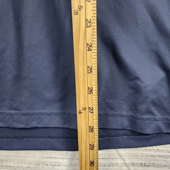 William Murray Golf Polo Mens Large Navy Stretch Plaid Trim Performance Shirt - Picture 8 of 8